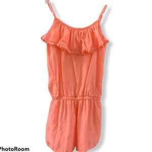 Epic Threads orange & gold print romper